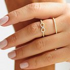 Золотое женское кольцо "Бесконечность" к03286 от ювелирного магазина Оникс