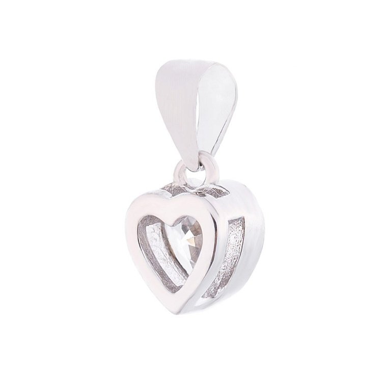 Серебряный кулон "Сердечко" (фианит) 132781 от ювелирного магазина Оникс - 1