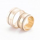 Золотое обручальное кольцо с фианитами обр00771 от ювелирного магазина Оникс - 2