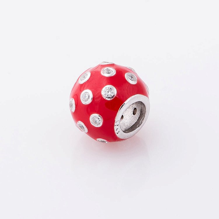 Шарм з фіанітами і емаллю 132338к від ювелірного магазину Онікс