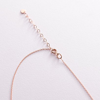 Кольє "Сердечки" у червоному золоті кол02139 №5