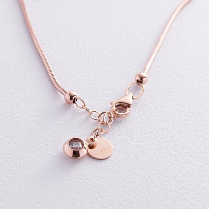 Браслет "Шарики" в красном золоте (фианиты) б04801 №5