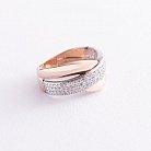 Золотое кольцо с фианитами к04971 от ювелирного магазина Оникс