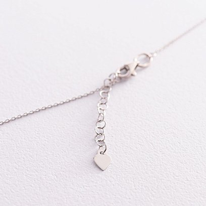 Срібне кольє (різнокольорові фіаніти) 181008 №8