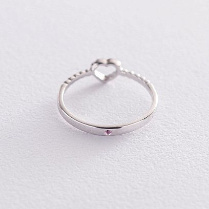 Золотое кольцо "Сердечко" с бриллиантами 101-10028 №3