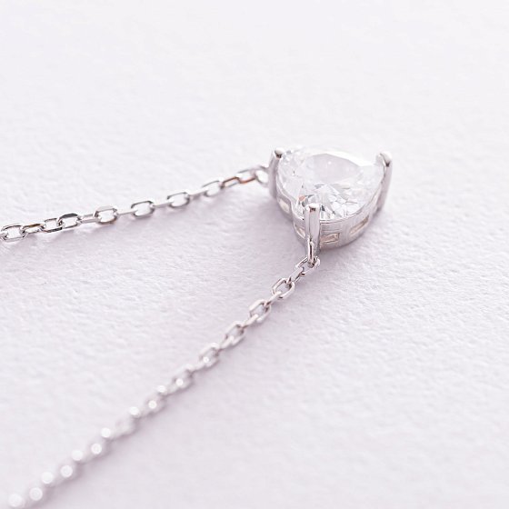 Серебряное колье "Сердце" 18393 №4