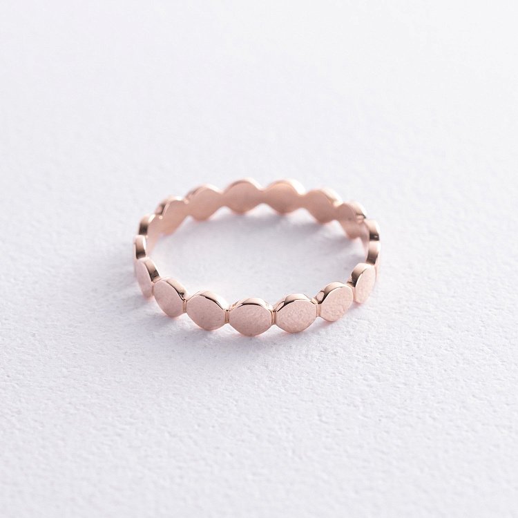 Каблучка "Керрі" у червоному золоті к07595 від ювелірного магазину Онікс