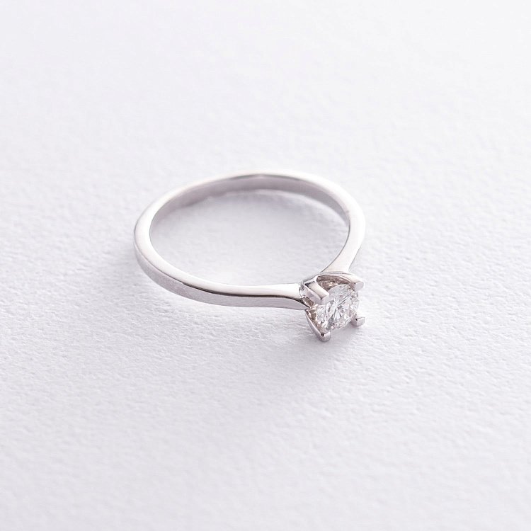 Помолвочное кольцо в белом золоте (бриллиант) кб0276 от ювелирного магазина Оникс