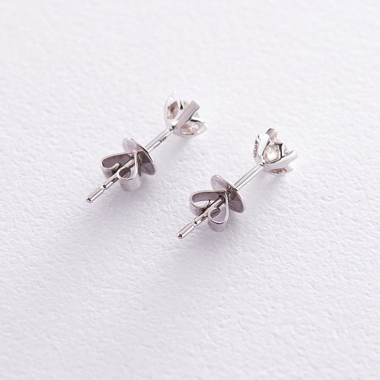 Золотые серьги - пусеты (бриллианты) сб0037cha от ювелирного магазина Оникс - 2