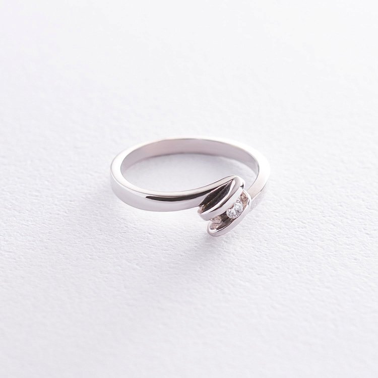 Золотое кольцо с бриллиантом к0001sh - 2 Золотое кольцо с бриллиантом к0001sh от ювелирного магазина Оникс - 2