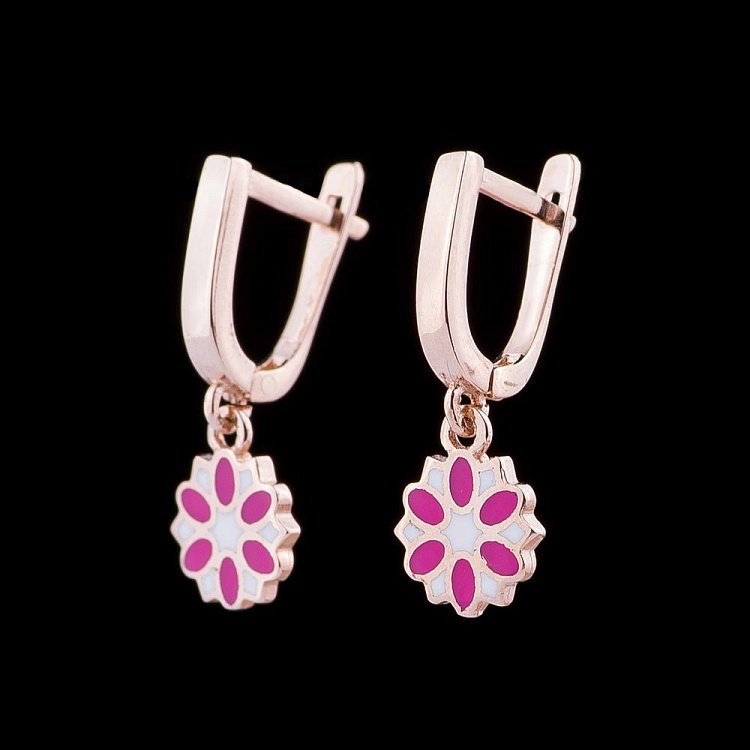 Дитячі золоті сережки "Квіточка" с04796рс від ювелірного магазину Онікс - 1