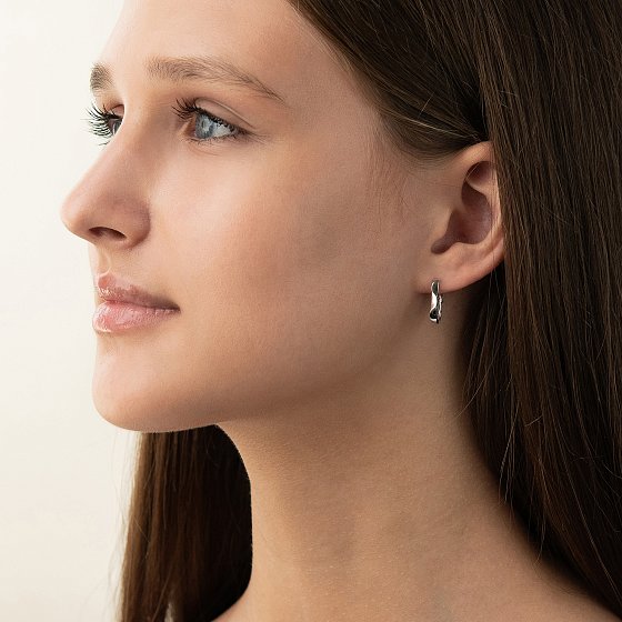 Серьги "Violet" в белом золоте mini с09741 №5