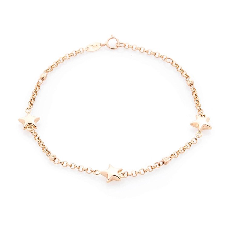 Золотой браслет "Звезды" б03416 от ювелирного магазина Оникс