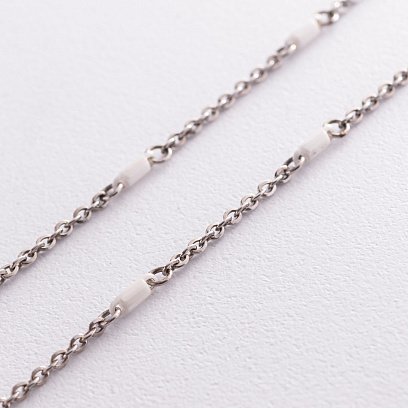 Мужское колье "Крест" из серебра и белой керамики ZANCAN EXC367-B №4