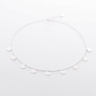 Серебряное колье "Монетки" (0.9 см) 18804 №2