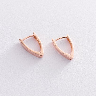 Золотые серьги "Минимализм" с07402 №2