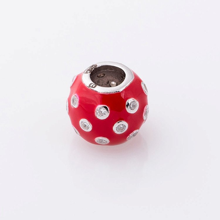 Шарм с фианитами и эмалью 132338к от ювелирного магазина Оникс - 1