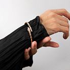 Жесткий браслет "Змея" в красном золоте (фианиты) б05750 от ювелирного магазина Оникс - 3