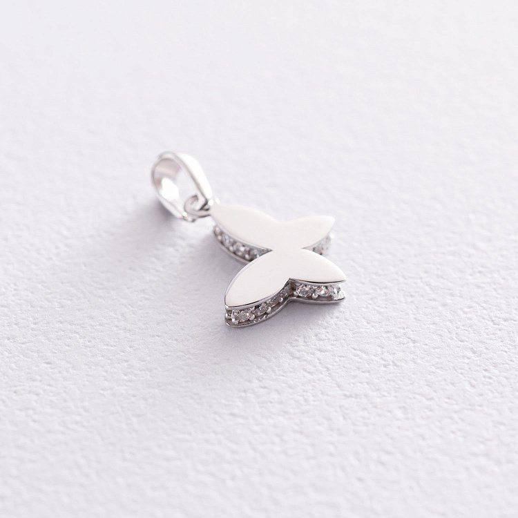 Золота підвіска "Метелик" з фіанітами п03488 від ювелірного магазину Онікс