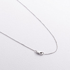 Колье "Крестик" в белом золоте (бриллианты, сапфиры) колб0201mi от ювелирного магазина Оникс - 3