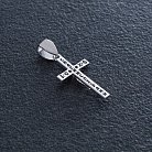 Серебряный крестик "Распятие. Спаси и Сохрани" с эмалью 1054 от ювелирного магазина Оникс - 4