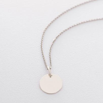 Срібний кулон для гравіювання (17 мм) 132722 №2