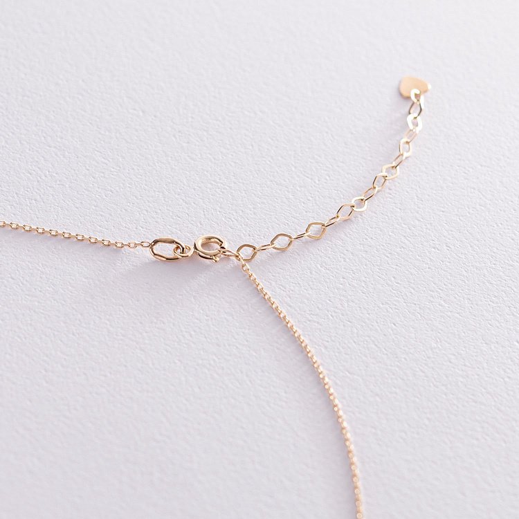 Кольє "Закохане серце" в жовтому золоті кол01987 від ювелірного магазину Онікс - 3