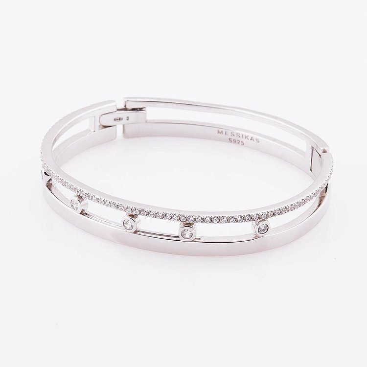 Серебряный браслет с фианитами 141010 от ювелирного магазина Оникс - 1