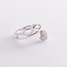 Золотое кольцо "Сердечко и знак бесконечности" к05593 от ювелирного магазина Оникс - 3