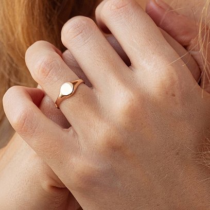 Печатка в красном золоте (возможна гравировка) к07537 №4