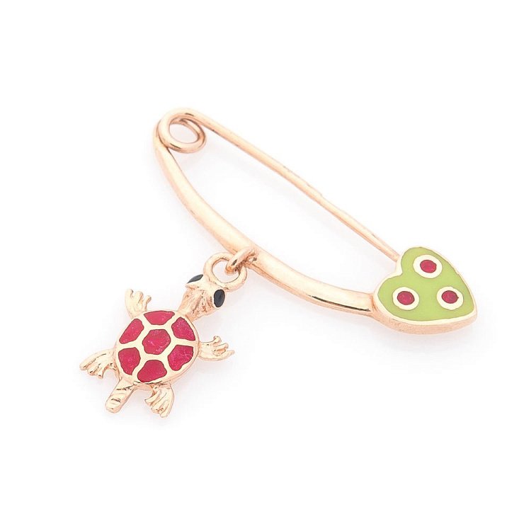 Золота шпилька "Черепашка" з емаллю зак00104ч від ювелірного магазину Онікс