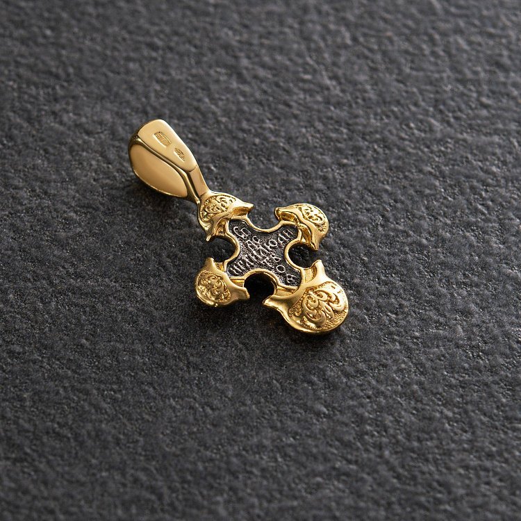 Православный крест "Распятие Христово" 132909 от ювелирного магазина Оникс - 2