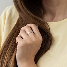 Серебряное кольцо "Сердечки" 112532 от ювелирного магазина Оникс - 2