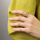 Кольцо "Helen" в желтом золоте к08442 от ювелирного магазина Оникс - 3
