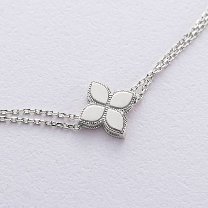 Браслет "Конюшина" в білому золоті б05402 №3