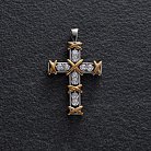 Серебряный крестик с фианитами (позолота) 897 от ювелирного магазина Оникс - 4