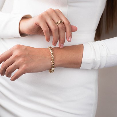 Каблучка "Тереза" в жовтому золоті к06547 №13