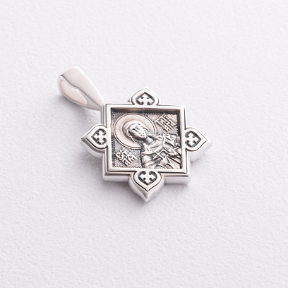 Серебряная ладанка "Святая Великомученица Варвара. Ангел Хранитель" 13511