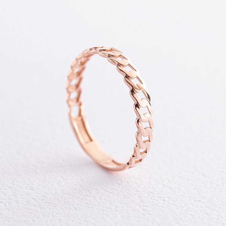 Золотое кольцо "Цепочка" к07084 от ювелирного магазина Оникс