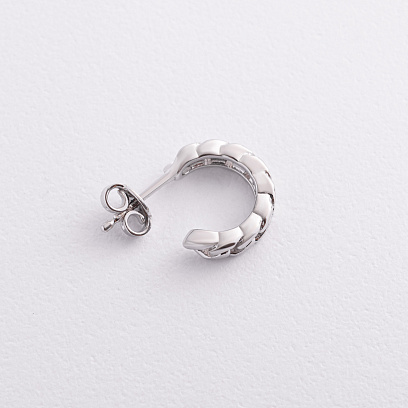 Мужская моносерьга "Цепочка" в серебре Zancan ESO007 №2