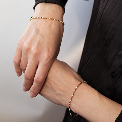 Браслет "Шарики" в  желтом золоте б05701 №4