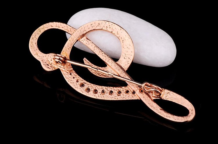 Золотая брошь " Скрипичный ключ" зак00122 от ювелирного магазина Оникс - 2