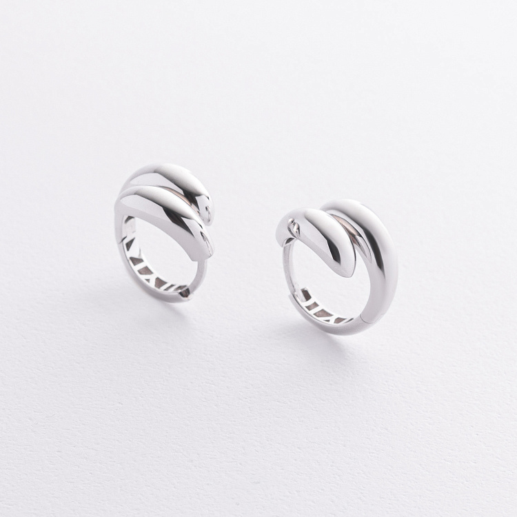 Серьги "Rosemarie" в белом золоте с09419 от ювелирного магазина Оникс - 2