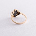 Золотое кольцо "Клевер" (фианиты, оникс) к05409 от ювелирного магазина Оникс - 2