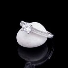 Серебряное помолвочное кольцо с фианитами 111836 от ювелирного магазина Оникс