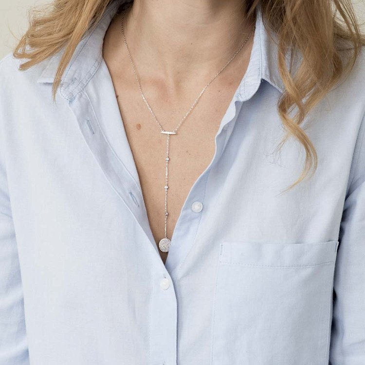 Срібне кольє з фіанітами 18503 від ювелірного магазину Онікс - 5