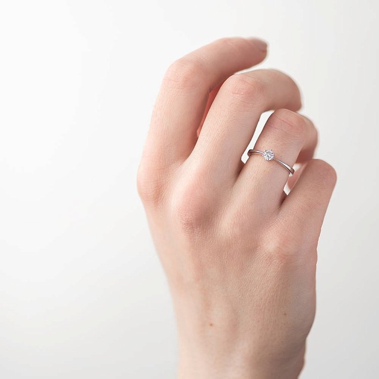 Золота заручальна каблучка з діамантом р0462б від ювелірного магазину Онікс - 3