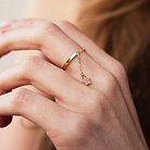 Золотое кольцо с подвеской "Звездочка" (фианиты) к06998 от ювелирного магазина Оникс - 1