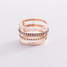 Золотое кольцо с фианитами к05868 от ювелирного магазина Оникс - 1