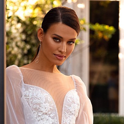 Золотые серьги "Круговорот на цепочке" с07510 №15